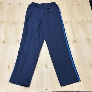 Argee Track Pants Mens Medium Blue Woven Side Stripe Elastic Waist Athletic
